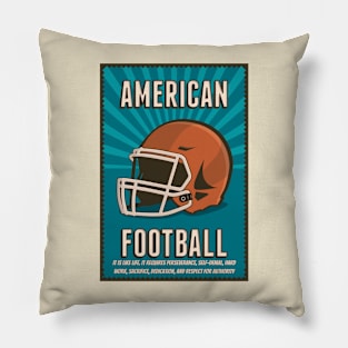 American Football Rugby Quote Pillow