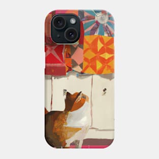 Calico Cat Picks Out a Quilt to Sit On. Phone Case