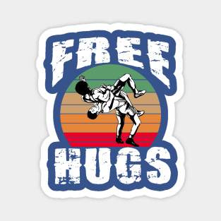 Free Hugs Wrestling 1 Magnet