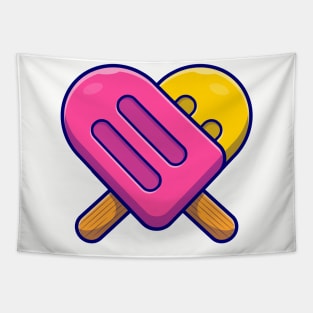 Popsicle Cartoon Vector Icon Illustration Tapestry