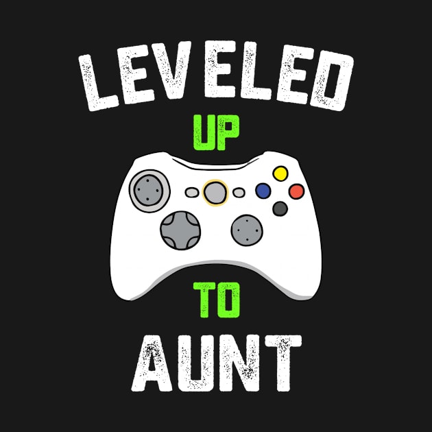 Leveled Up To Aunt Funny Aunt Gamer Gift by Aliaksandr