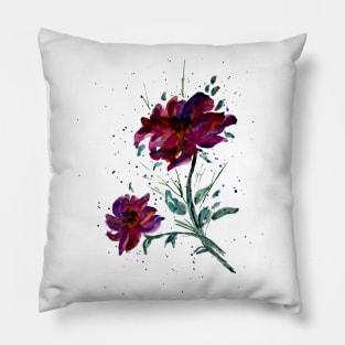 Molten Flowers Watercolor Pillow