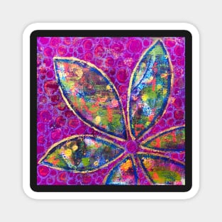 Time to Bloom - an Ahahata Codes infused intuitive painting Magnet