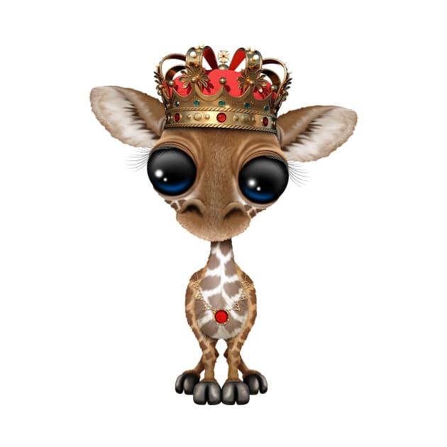 Cute Royal Giraffe Wearing Crown by jeffbartels