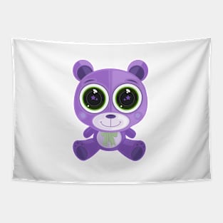 Teddy Bear - Star Eye Purple Tapestry