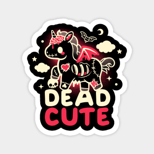 dead cute unicorn Magnet