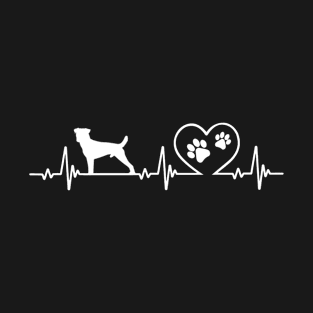 Parson Russell Terrier Lover Heartbeat T-Shirt