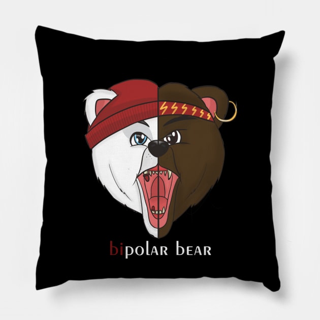 Bipolar Bear Pillow by hristartshop