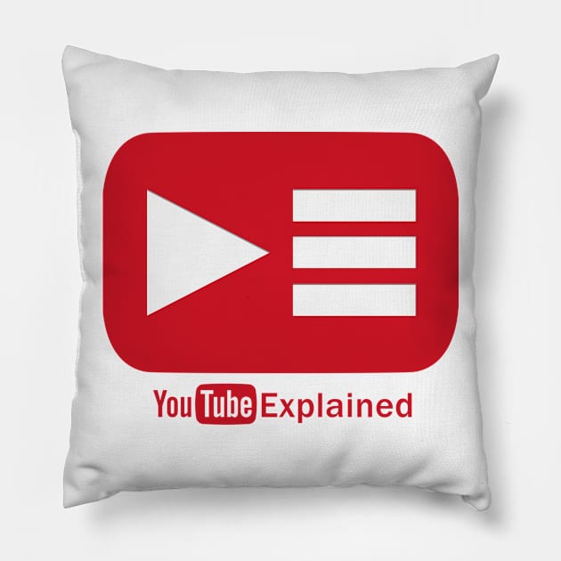 YouTube Explained Logo Pillow by YouTubeExplained