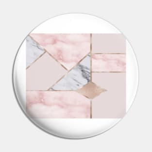 Geometric mix up - rose gold Pin