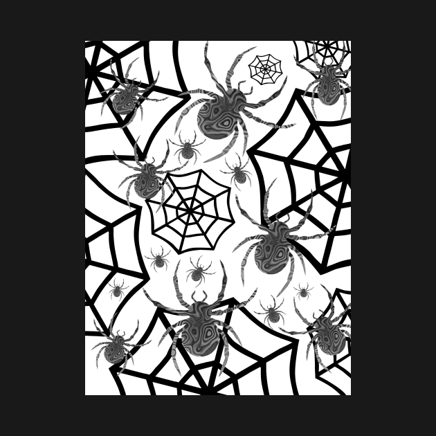 Halloween Black And White Spider by SartorisArt1