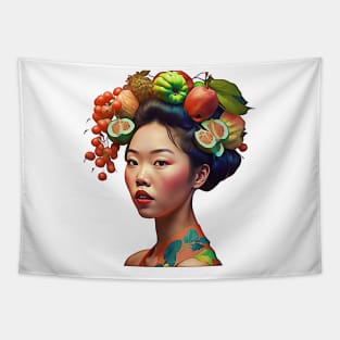 Fruitful Asian Woman Tapestry