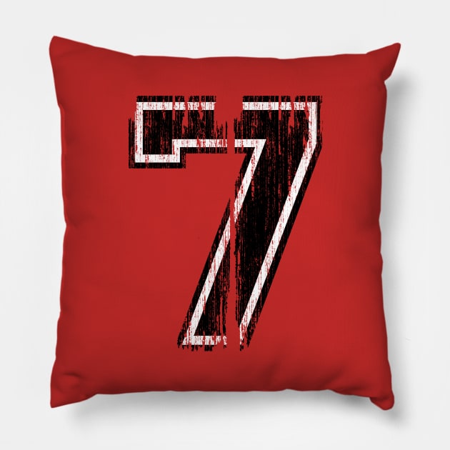 Varsity Sports Letter 7 Pillow by Adatude