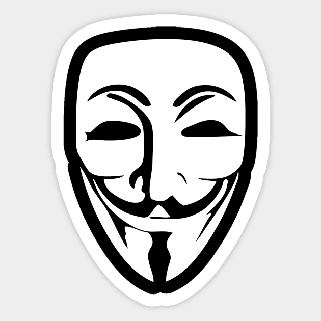 Anonymous Guy Fawkes Mask - Mask - Sticker |