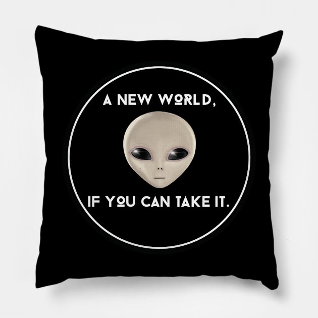 Alien Invitation Pillow by The Rochellean