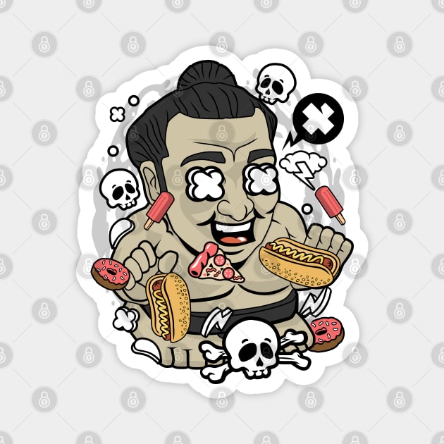 Sumo Player Junk Food Magnet by Mako Design 