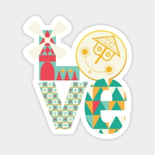 It's a Classic World of LOVE at Christmas Magnet