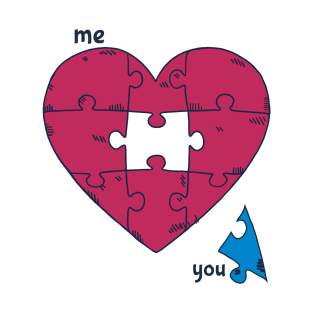 funny love puzzle - me and you: (almost) a perfect fit T-Shirt