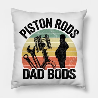 Piston Rods Dad Bods Funny Mechanic Pillow