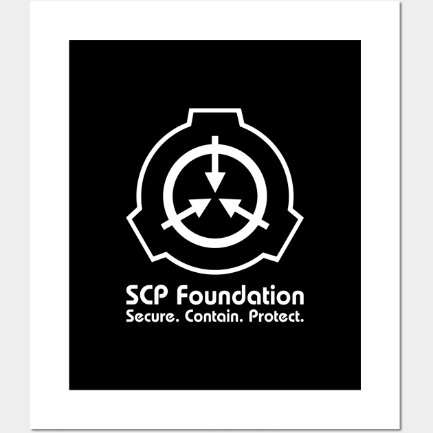 SCP Foundation Logo White Print - Scp - Posters and Art Prints