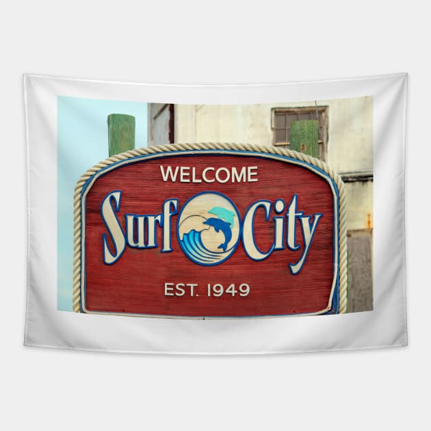 Welcome To Surf City Tapestry by Cynthia48