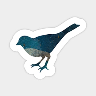 Starry Bird Silhouette Magnet