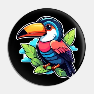 Toucan Illustration Pin