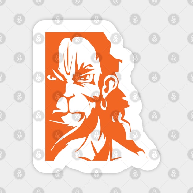 Hanuman Hindu God Jai Shri Ram Magnet by alltheprints