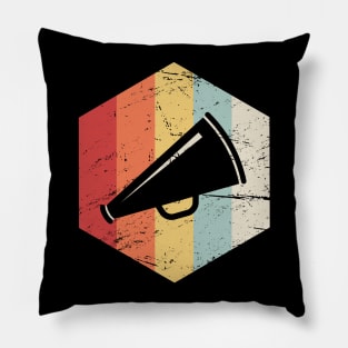 Retro Vintage Cheerleader Cheerleading Graphic Pillow