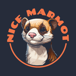 Nice Marmot  -  Ferret The Dude Big Lebowski Quote  Funny Cute Ferret T-Shirt