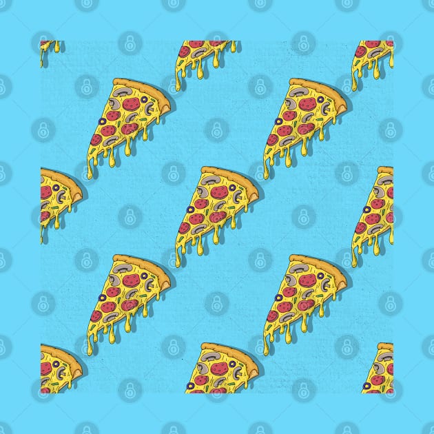 Bright Pizza Pattern by okpinsArtDesign