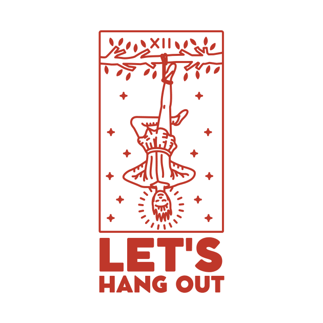 Let's Hang Out. The Hanged Man Tarot Card by moonlobster