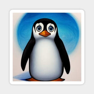 Cool Penguin - Cartoon Art Magnet