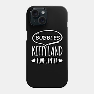 Cat S Bubbles Kitty Land Love Center Phone Case