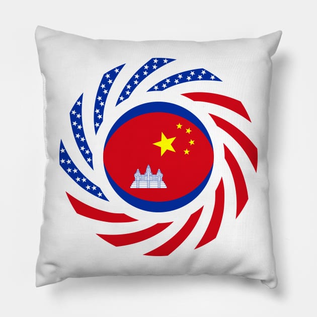 Chinese Cambodian American Multinational Patriot Flag Series Pillow by Village Values