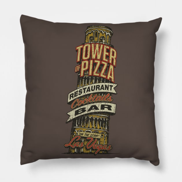 Tower of Pizza Las Vegas 1964 Pillow by JCD666