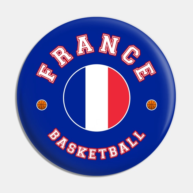 France Basketball Pin by CulturedVisuals