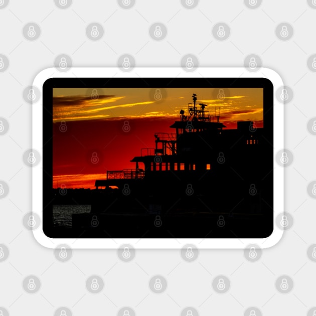 Staten Island Ferry Silhouette Magnet by ShootFirstNYC