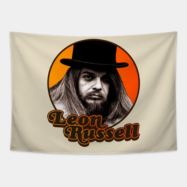 Leon Russell ))(( Retro Country Folk Legend Tapestry by darklordpug