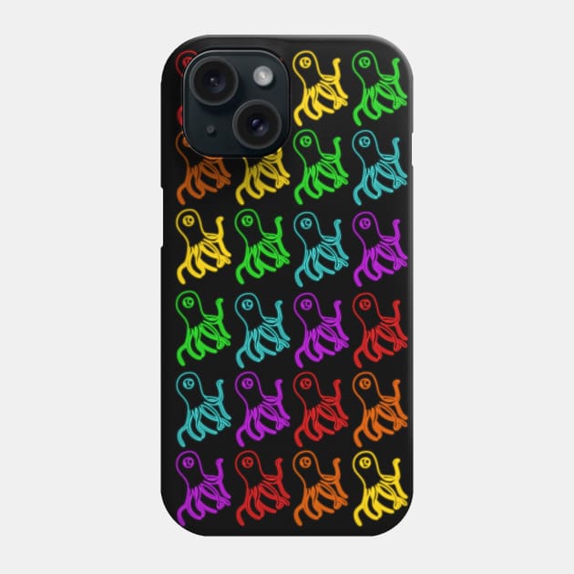 Neon Rainbow Cyclopus Phone Case by SpectreSparkC