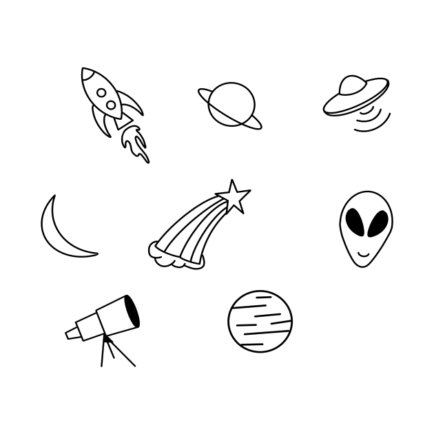 Black Line Space Icons by bradenjay99