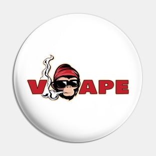 VAPE, fun vaping shirt, vaping monkey Pin