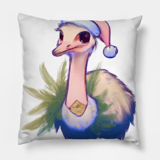 Cute Ostrich Drawing Pillow