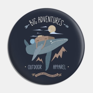 Big Adventures Outdoor Apparel - Whale Pin