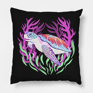 Happy Sea Turtle Pillow