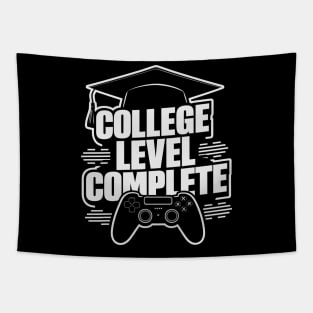 College Level Complete Funny Video Gamer Graduation Tapestry