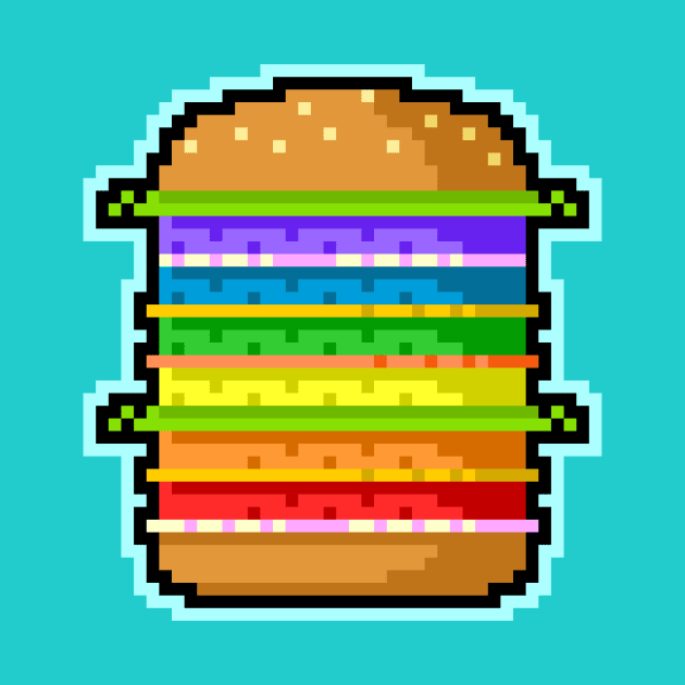 Pixel Hamburger by sombrasblancas