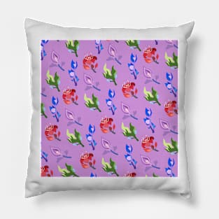 Inazuma Flowers Print (Violet) Pillow