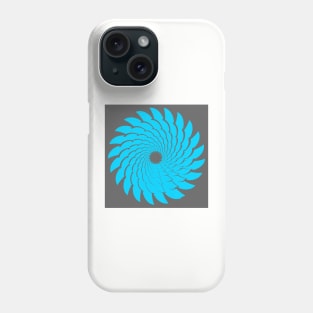 Blue pattern on grey background. Phone Case