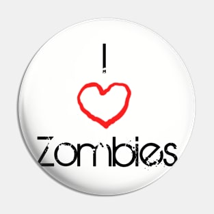 I Heart Zombies Pin